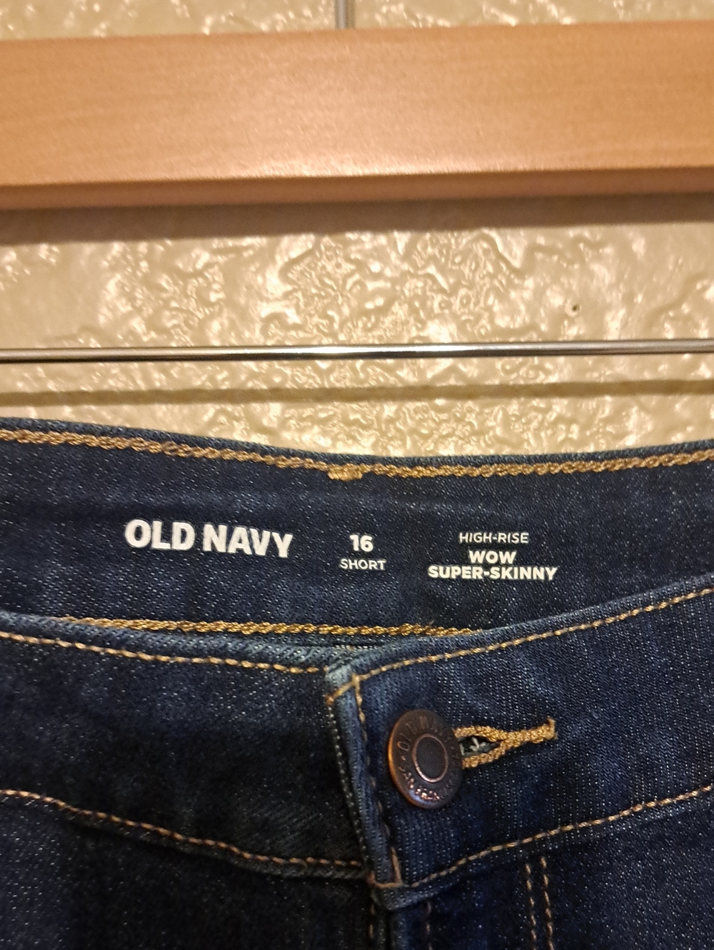 Old Navy Dark Blue Women's Stretch Jeans. High Rise Size 16 Short. - Picture 3 of 10